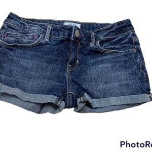 Aeropostale Blue Jean Shorts Blue Wash Shortie Booty Denim Woman's Size 3/4